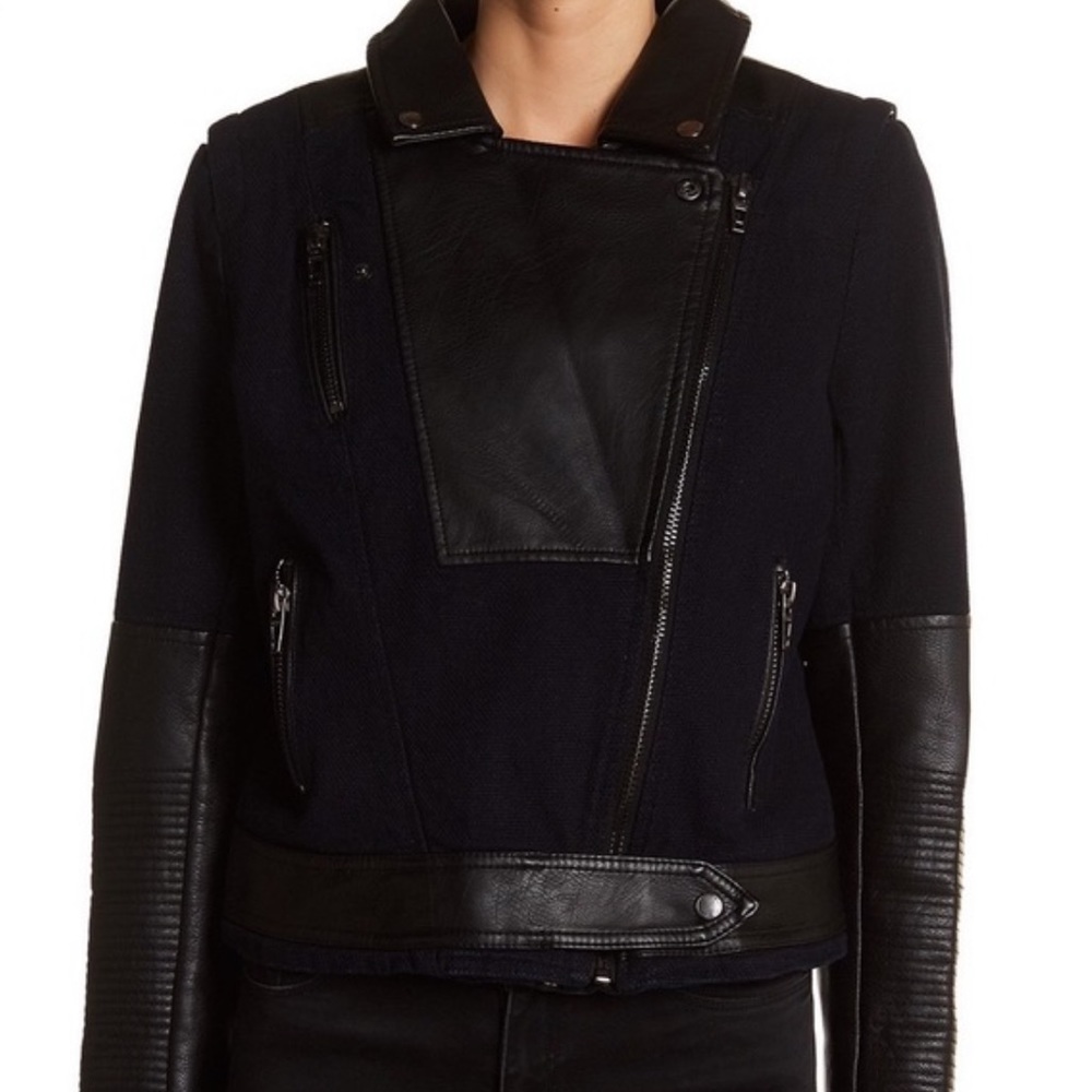 BLANKNYC Sour Faced Faux Leather Moto Jacket NWT - Picture 5 of 5